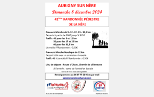 Randonnée Aubigny sur Nère 9 -12 -17- 23 - 31,5 km